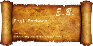 Engi Barbara névjegykártya